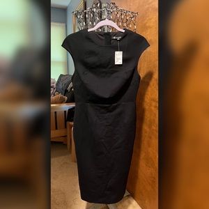 Versona Black Zipperback Scuba Sheath Dress